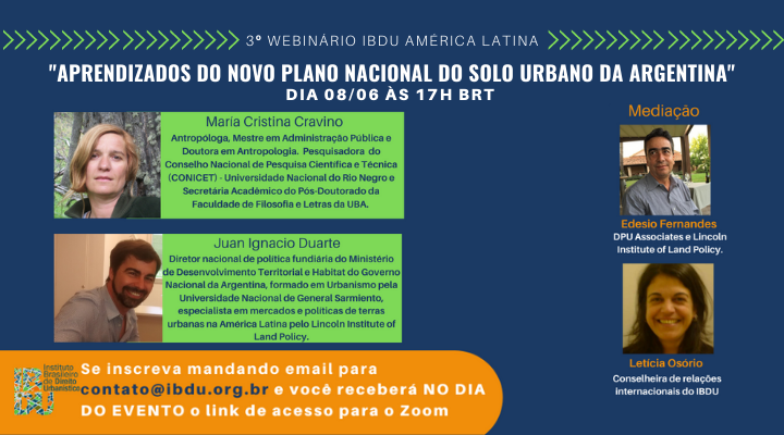 3º Webinário IBDU América Latina - Argentina